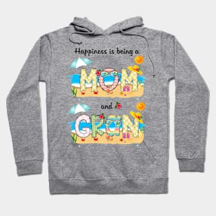 Happiness Is Being A Mom And Gran Summer Beach Happy Mother's Hoodie